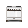 ILVE 40 Inch Majestic II Series Natural/ Propane Gas Burner and Electric Oven Range with 6 Sealed Burners UMD10FDQNS3