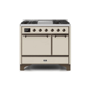 ILVE 40 Inch Majestic II Series Natural/ Propane Gas Burner and Electric Oven Range with 6 Sealed Burners UMD10FDQNS3
