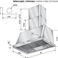 ILVE 40" Majestic Wall Mount Range Hood with 850 CFM Blower Anti-grease Filter 2 Warming Lights Filter Light Indicator Auto-off Function and 4 Fan Speeds (UAM100)