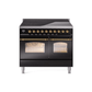 ILVE 40" Nostalgie II Series Freestanding Electric Double Oven Range with 6 Elements, Triple Glass Cool Door, Convection Oven, TFT Oven Control Display and Child Lock - UPDI406NMP