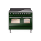 ILVE 40" Nostalgie II Series Freestanding Electric Double Oven Range with 6 Elements, Triple Glass Cool Door, Convection Oven, TFT Oven Control Display and Child Lock - UPDI406NMP