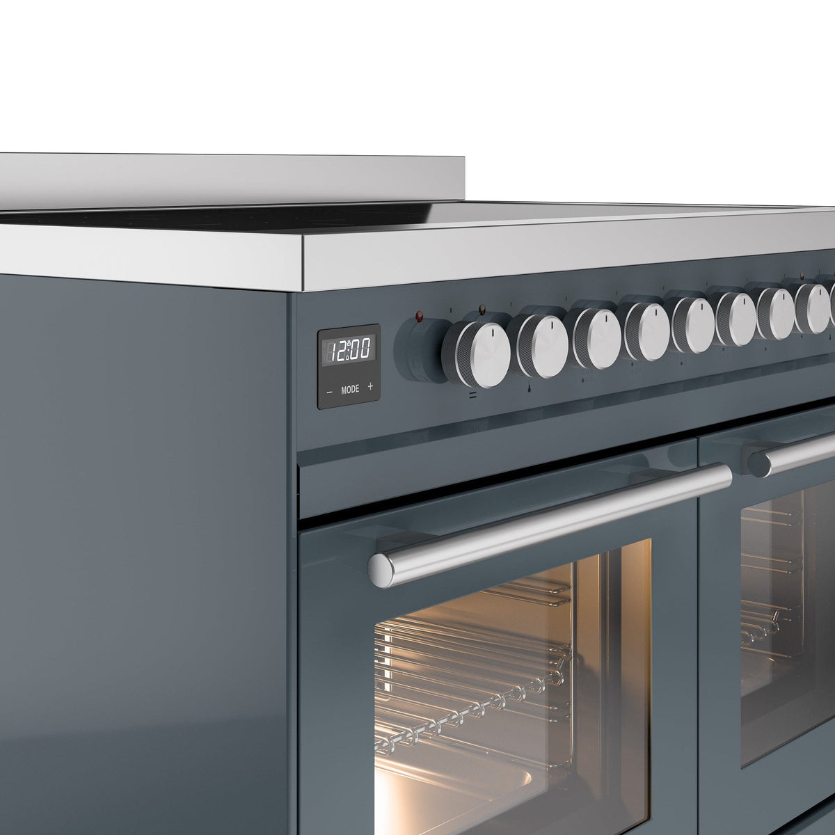 ILVE 40" Professional Plus II Series Freestanding Electric Double Oven Range with 5 Elements, Triple Glass Cool Door - UPDI406WMP