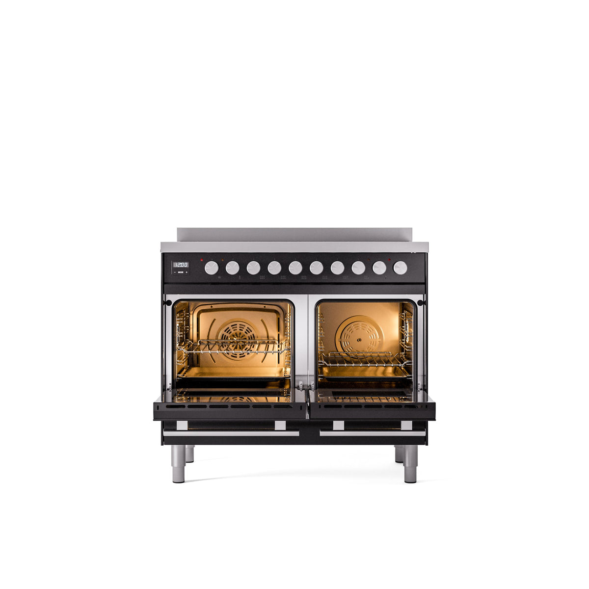 ILVE 40" Professional Plus II Series Freestanding Electric Double Oven Range with 5 Elements, Triple Glass Cool Door - UPDI406WMP