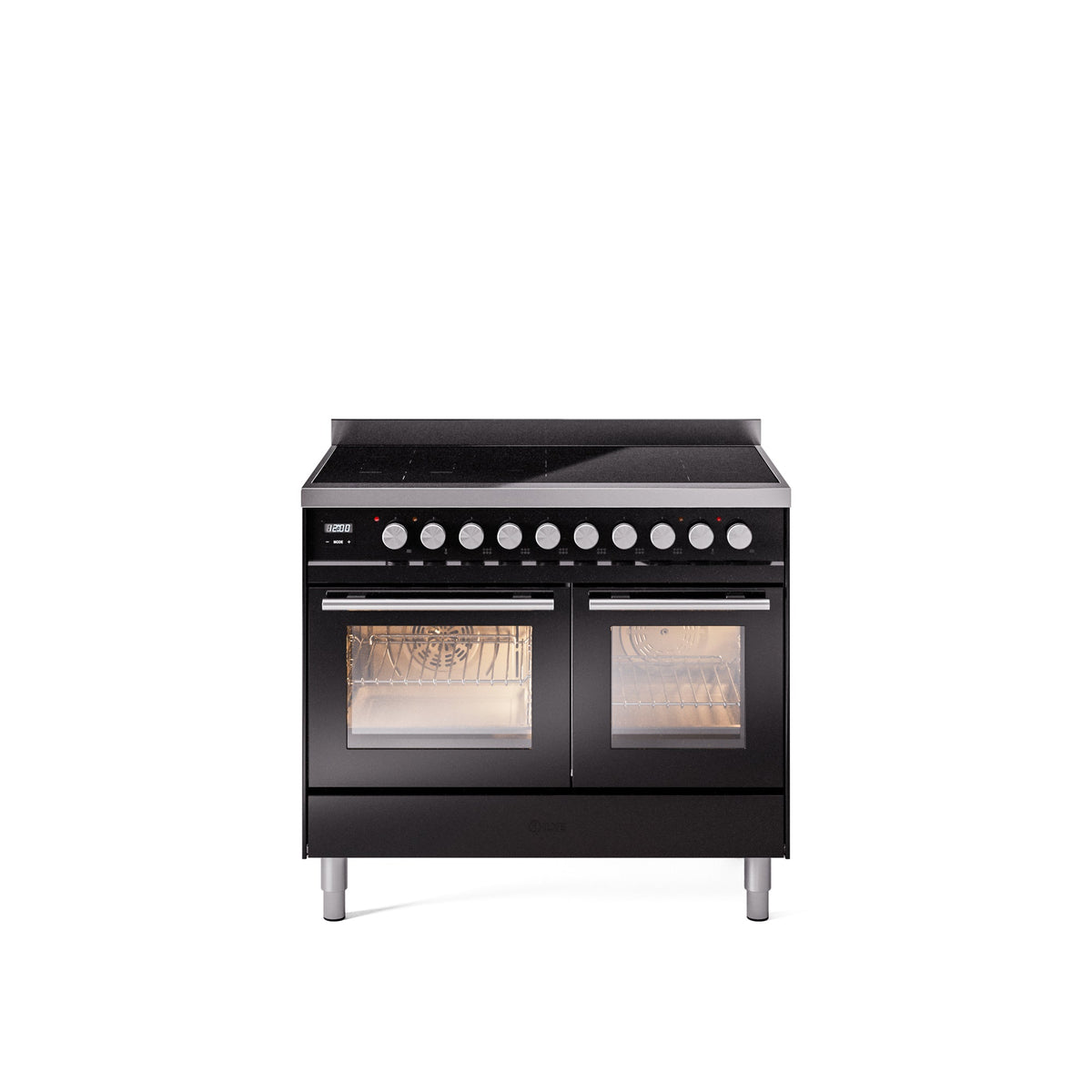 ILVE 40" Professional Plus II Series Freestanding Electric Double Oven Range with 5 Elements, Triple Glass Cool Door - UPDI406WMP