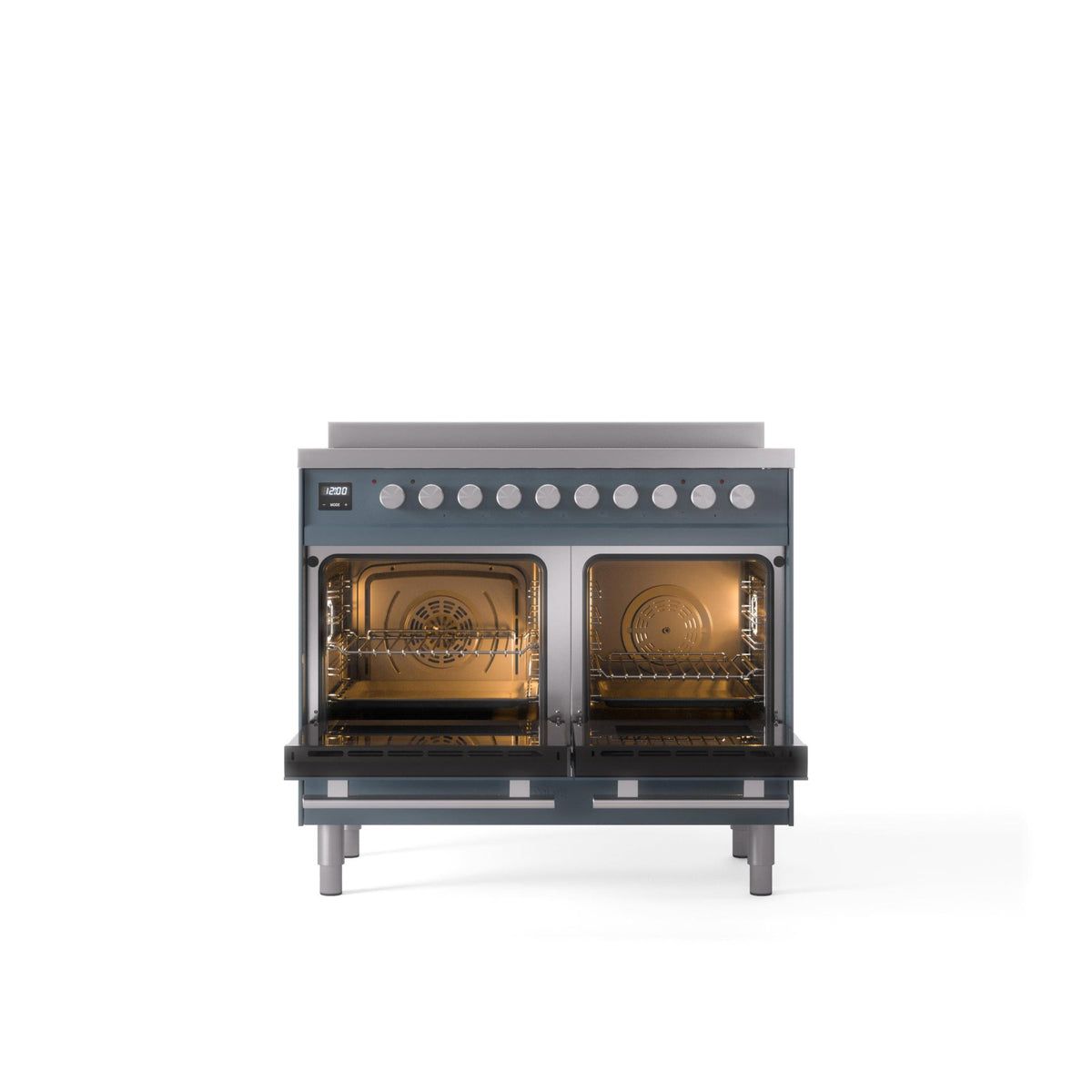 ILVE 40" Professional Plus II Series Freestanding Electric Double Oven Range with 5 Elements, Triple Glass Cool Door - UPDI406WMP