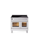ILVE 40" Professional Plus II Series Freestanding Electric Double Oven Range with 5 Elements, Triple Glass Cool Door - UPDI406WMP