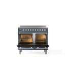ILVE 40" Professional Plus II Series Freestanding Electric Double Oven Range with 5 Elements, Triple Glass Cool Door - UPDI406WMP