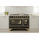 ILVE Majestic II 48 Inch Dual Fuel Range, Double Oven, 8 Burners & Griddle UM12FDNS3 - MyBBQDirect