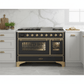ILVE Majestic II 48 Inch Dual Fuel Range, Double Oven, 8 Burners & Griddle UM12FDNS3 - MyBBQDirect