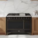 ILVE Majestic II 48" Solid Door Dual Fuel Range – Liquid Propane - MyBBQDirect