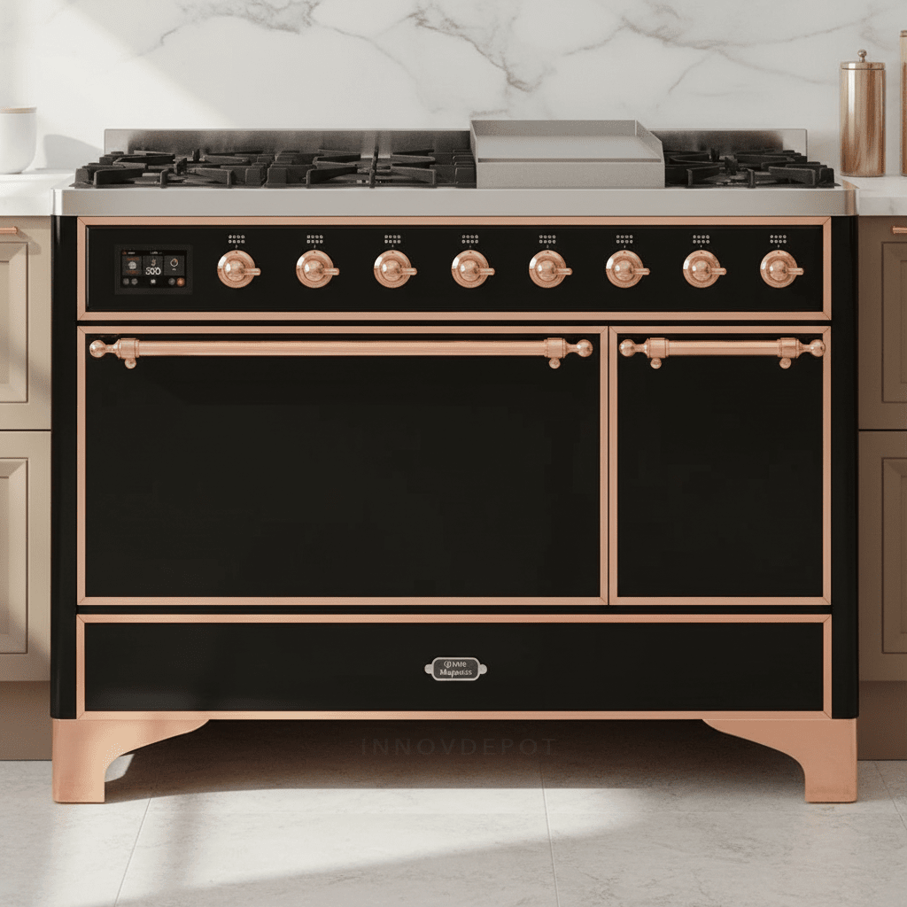 ILVE Majestic II 48" Solid Door Dual Fuel Range – Liquid Propane - MyBBQDirect