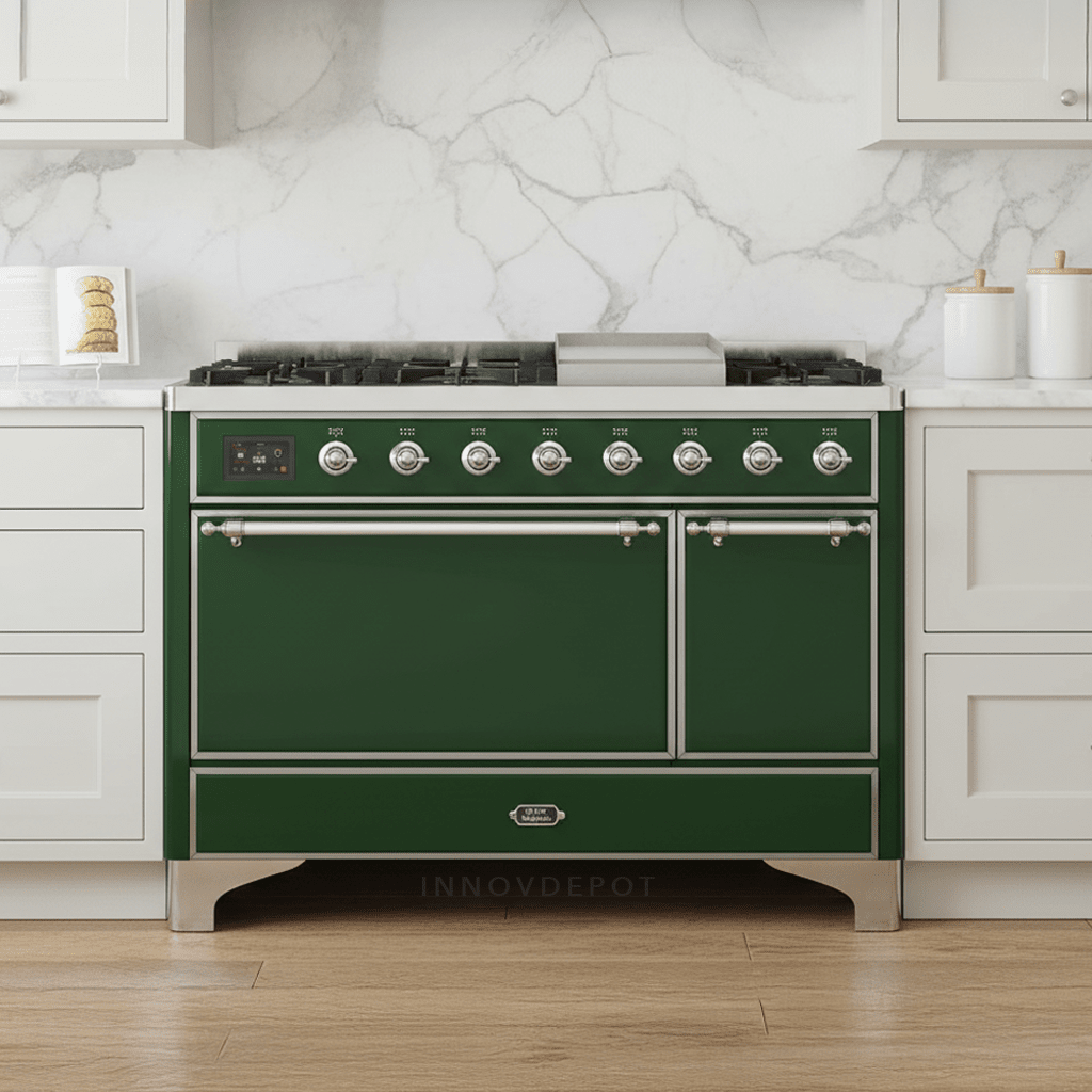 ILVE Majestic II 48" Solid Door Dual Fuel Range – Liquid Propane - MyBBQDirect
