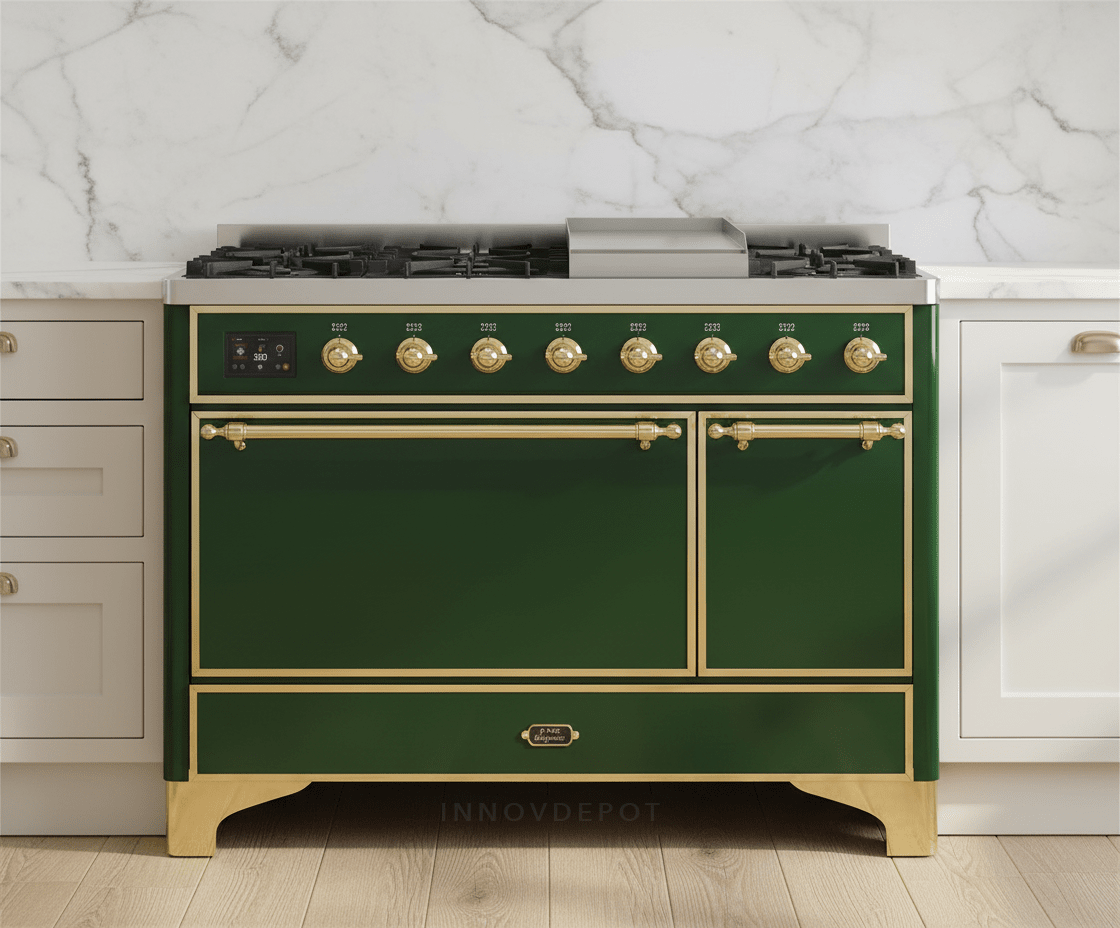 ILVE Majestic II 48" Solid Door Dual Fuel Range – Liquid Propane - MyBBQDirect