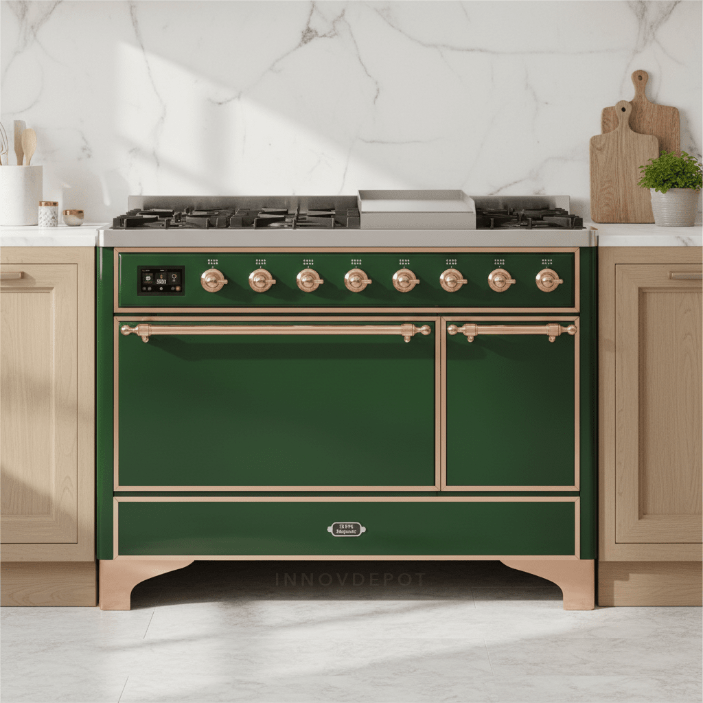 ILVE Majestic II 48" Solid Door Dual Fuel Range – Liquid Propane - MyBBQDirect