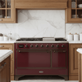ILVE Majestic II 48" Solid Door Dual Fuel Range – Liquid Propane - MyBBQDirect