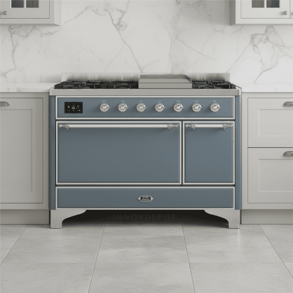 ILVE Majestic II 48" Solid Door Dual Fuel Range – Liquid Propane - MyBBQDirect