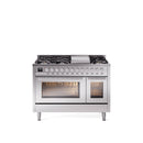 ILVE 48-Inch Professional Plus II Freestanding Dual Fuel Range with 8 Sealed Burner - UP48FWMP