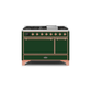 ILVE 48 Inch Majestic II Series Freestanding Dual Fuel Liquid Propane Range with 8 Sealed Brass Non Stick Coated Burners and Griddle UM12FDQNS3