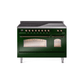 ILVE 48" Nostalgie II Series Freestanding Electric Double Oven Range with 8 Elements, Triple Glass Cool Door, Convection Oven, TFT Oven Control Display and Child Lock - UPI486NMP