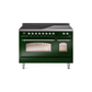 ILVE 48" Nostalgie II Series Freestanding Electric Double Oven Range with 8 Elements, Triple Glass Cool Door, Convection Oven, TFT Oven Control Display and Child Lock - UPI486NMP