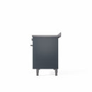 ILVE 48" Professional Plus II Series Freestanding Electric Double Oven Range with 8 Elements, Triple Glass Cool Door, Convection Oven, TFT Oven Control Display and Child Lock - UPI486WMP
