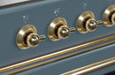 ILVE majestic II 60" lit burner gold knobs