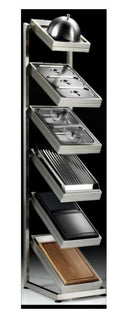 ILVE - Accessory Pack and Display Stand with Bain-Marie, Steam Cooker, Steak Pans, Chopping Board, BBQ Grill, and Griddle Dome