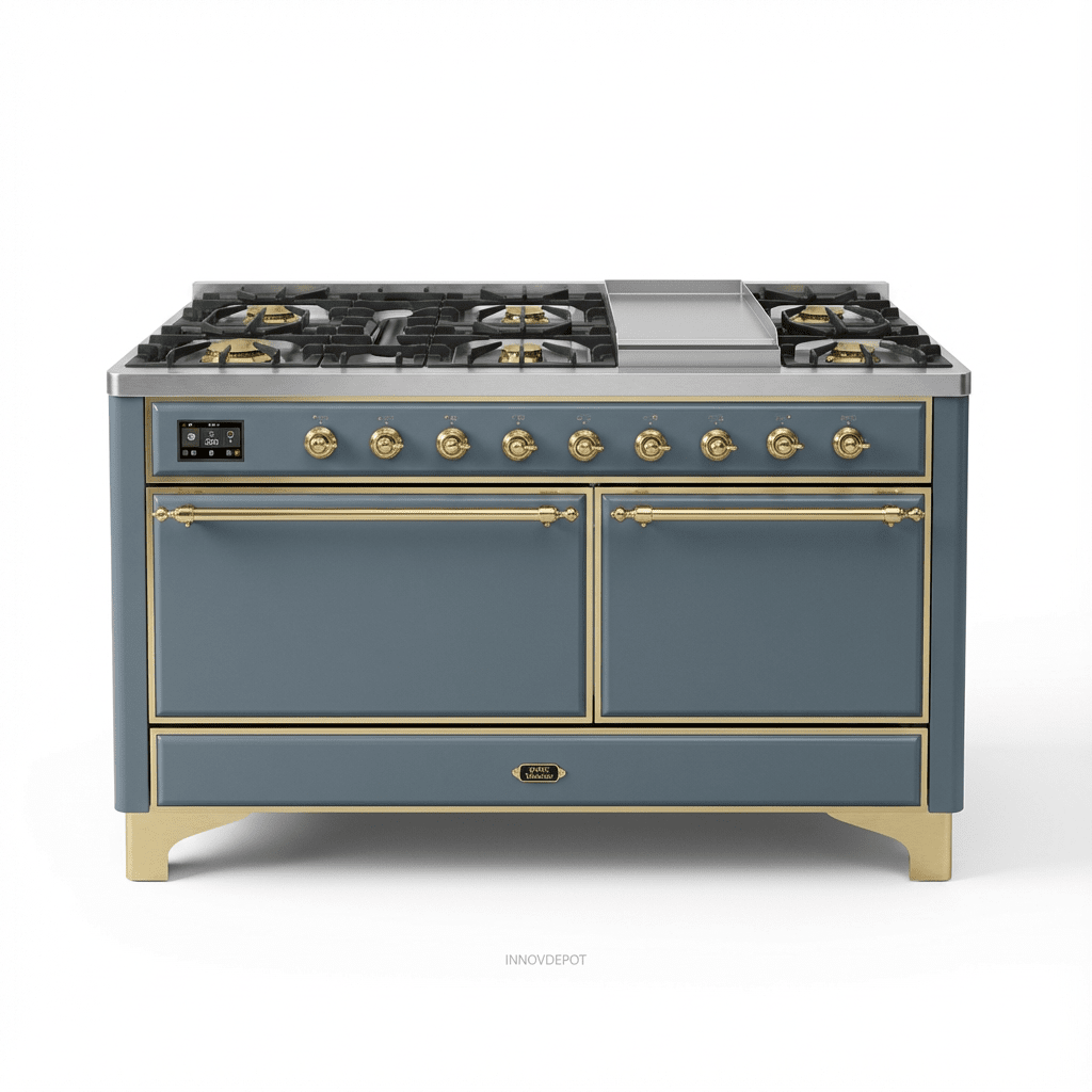 ILVE Majestic II Series 60 Inch Dual Fuel Freestanding Range Gas/Propane (UM15FDQNS3) - MyBBQDirect