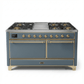 ILVE Majestic II Series 60 Inch Dual Fuel Freestanding Range Gas/Propane (UM15FDQNS3) - MyBBQDirect
