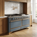 ILVE Majestic II Series 60 Inch Dual Fuel Freestanding Range Gas/Propane (UM15FDQNS3) - MyBBQDirect