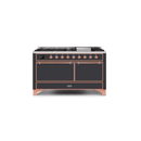 ILVE Majestic II Series 60 Inch Dual Fuel Freestanding Range Gas/Propane UM15FDQNS3