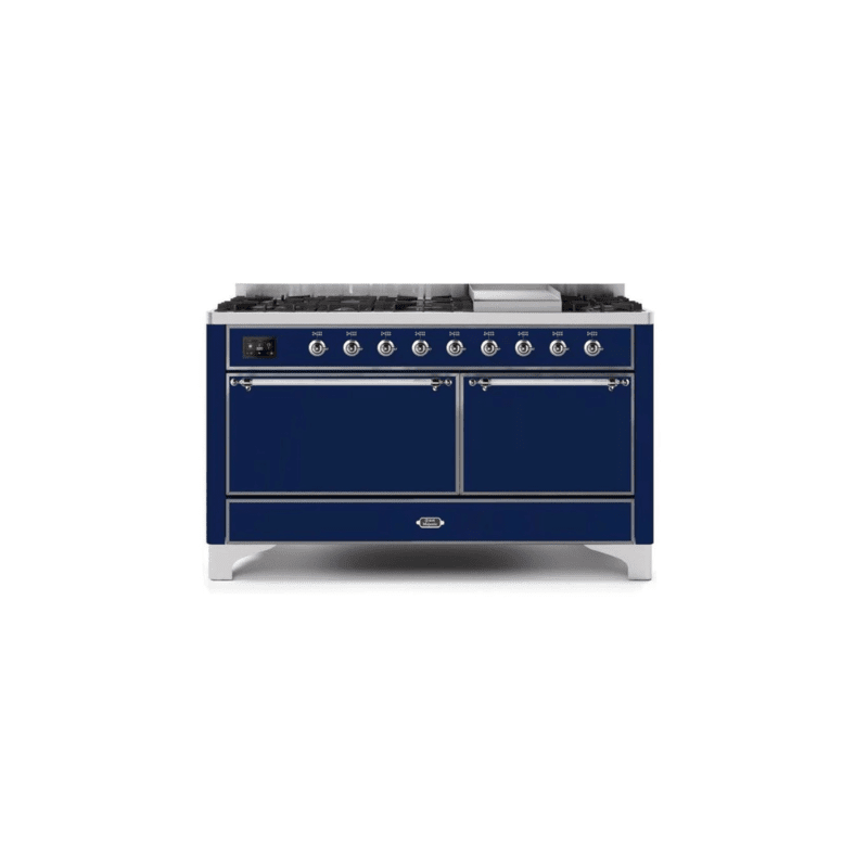 ILVE Majestic II Series 60 Inch Dual Fuel Freestanding Range Gas/Propane UM15FDQNS3