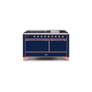 ILVE Majestic II Series 60 Inch Dual Fuel Freestanding Range Gas/Propane UM15FDQNS3