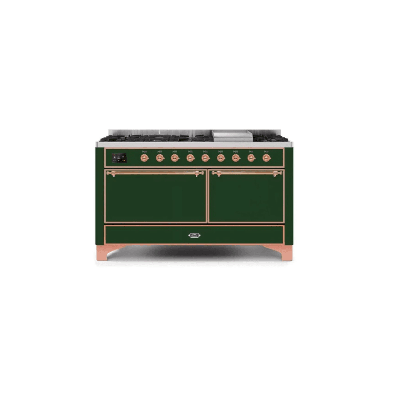 ILVE Majestic II Series 60 Inch Dual Fuel Freestanding Range Gas/Propane UM15FDQNS3