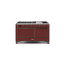 ILVE Majestic II Series 60 Inch Dual Fuel Freestanding Range Gas/Propane UM15FDQNS3