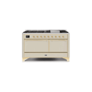ILVE Majestic II Series 60 Inch Dual Fuel Freestanding Range Gas/Propane UM15FDQNS3
