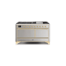 ILVE Majestic II Series 60 Inch Dual Fuel Freestanding Range Gas/Propane UM15FDQNS3