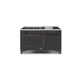 ILVE Majestic II Series 60 Inch Dual Fuel Freestanding Range Gas/Propane UM15FDQNS3