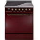 ILVE Nostalgie II 30" Electric Range with 4 Induction Elements Solid Door - UPI304QNMP