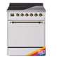 ILVE Nostalgie II 30" Electric Range with 4 Induction Elements Solid Door - UPI304QNMP