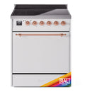ILVE Nostalgie II 30" Electric Range with 4 Induction Elements Solid Door - UPI304QNMP