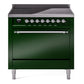 ILVE Nostalgie II 36" Electric Range with 6 Induction Elements Solid Door - UPI366QNMP