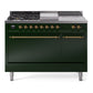 ILVE Nostalgie II 48" Dual Fuel Range with 5 Sealed Burners + Griddle + French Top Solid Door - UP48FSQNMP