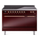 ILVE Nostalgie II 48" Electric Range with 6 Induction Elements Solid Door - UPI486QNMP