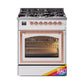 ILVE Nostalgie II Noblesse 30″ Dual Fuel Range Triple Glass Door - UN30NMP