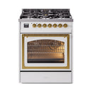 ILVE Nostalgie II Noblesse 30″ Dual Fuel Range Triple Glass Door - UN30NMP