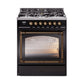 ILVE Nostalgie II Noblesse 30″ Dual Fuel Range Triple Glass Door - UN30NMP