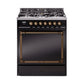 ILVE Nostalgie II Noblesse 30″ Dual Fuel Range Solid Door - UN30QNMP