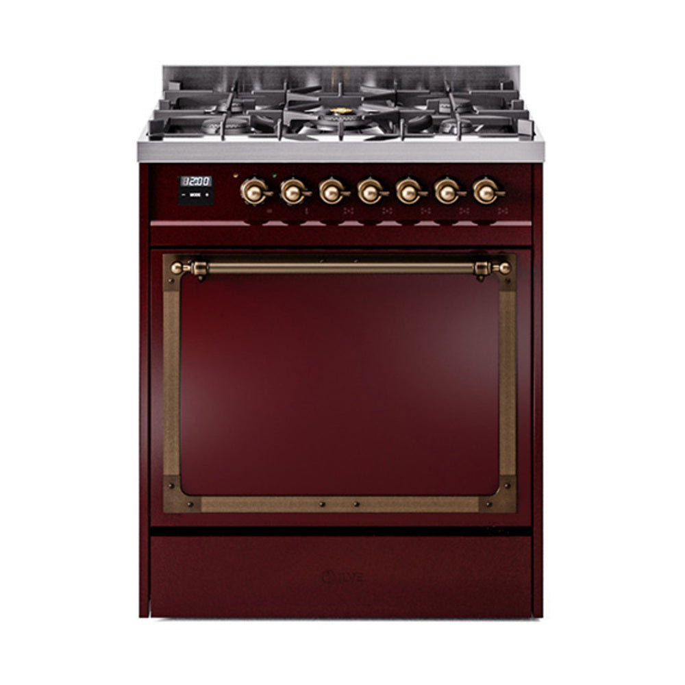 ILVE Nostalgie II Noblesse 30″ Dual Fuel Range Solid Door - UN30QNMP