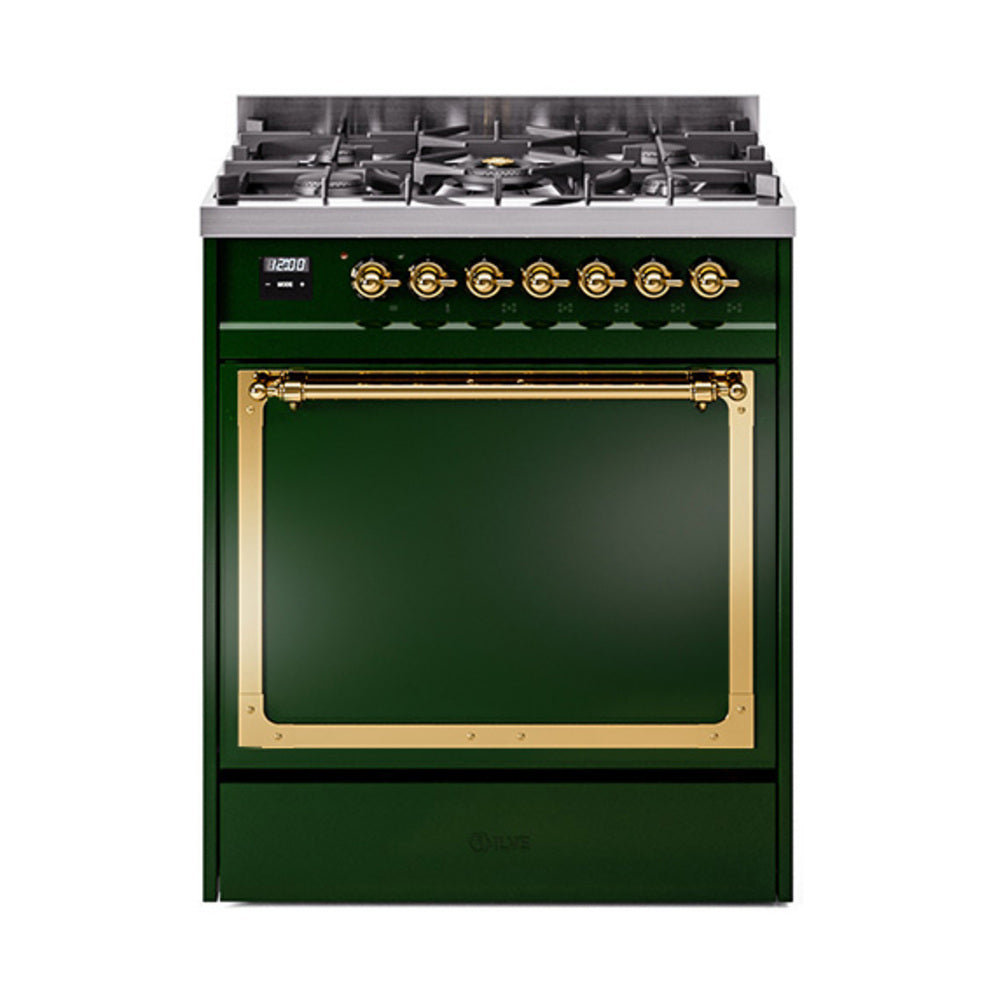 ILVE Nostalgie II Noblesse 30″ Dual Fuel Range Solid Door - UN30QNMP